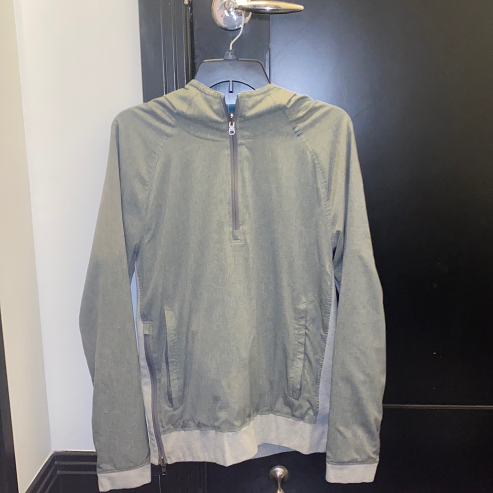 Lululemon Athletica Gray Zip Up Sweater with Hood